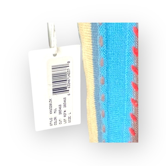 new LaRok ༄ Cashmere Waterfall Sweater Hoodie ༄ Warm Cocoa Brown Stripes ༄ L - Picture 12 of 16